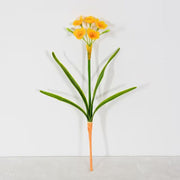 10 Pcs Artificial Daffodil Flower Stems with Leaves, Real Touch Narcissus, 14 Inch Silk Flowers Bulk