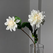 23.6 Inch Real Touch Dahlia Stems with 2 Flower Heads, Bulk Artificial Flowers