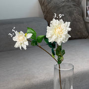 23.6 Inch Real Touch Dahlia Stems with 2 Flower Heads, Bulk Artificial Flowers