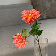 23.6 Inch Real Touch Dahlia Stems with 2 Flower Heads, Bulk Artificial Flowers
