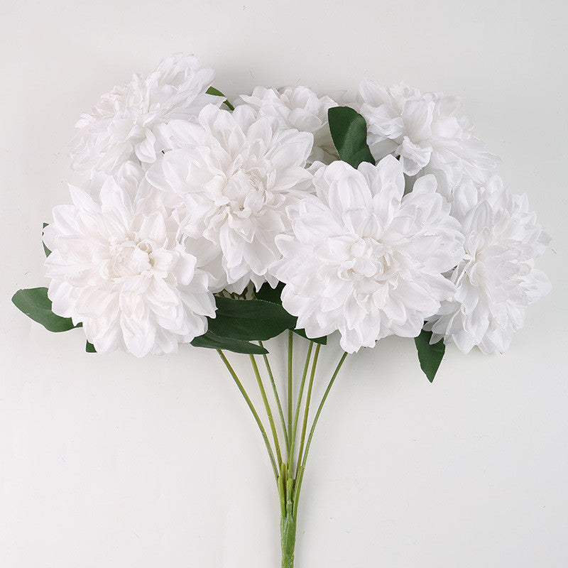 18.8 Inch Artificial Silk Dahlia Bush Bouquet – Bulk Wholesale Flowers