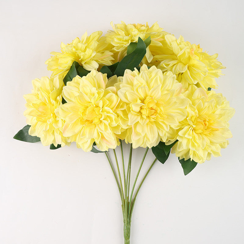 18.8 Inch Artificial Silk Dahlia Bush Bouquet – Bulk Wholesale Flowers