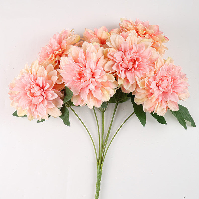 18.8 Inch Artificial Silk Dahlia Bush Bouquet – Bulk Wholesale Flowers