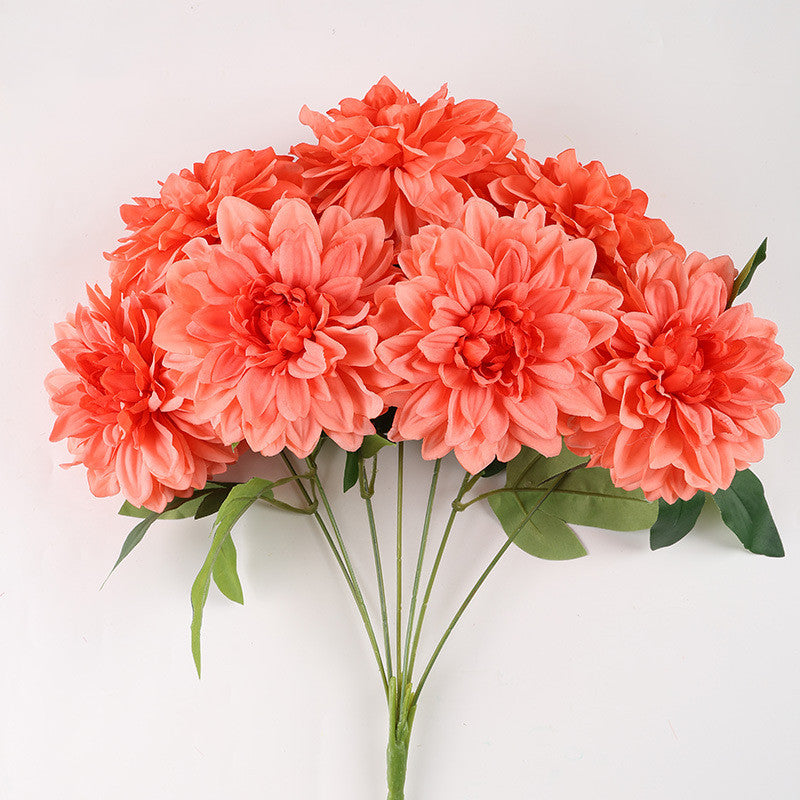 18.8 Inch Artificial Silk Dahlia Bush Bouquet – Bulk Wholesale Flowers