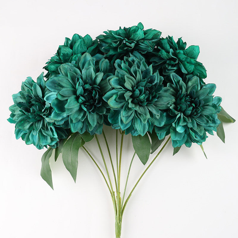 18.8 Inch Artificial Silk Dahlia Bush Bouquet – Bulk Wholesale Flowers