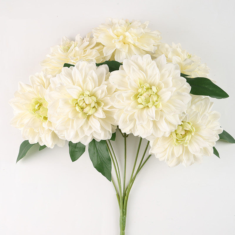 18.8 Inch Artificial Silk Dahlia Bush Bouquet – Bulk Wholesale Flowers