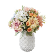 Autumn Dahlia Bush Silk Floral Table Arrangement Small Bouquet Bulk Quantity