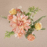 Autumn Dahlia Bush Silk Floral Table Arrangement Small Bouquet Bulk Quantity