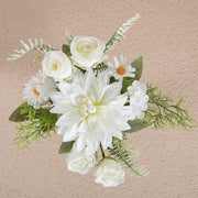 Autumn Dahlia Bush Silk Floral Table Arrangement Small Bouquet Bulk Quantity