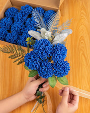Artificial Dahlia Flowers 50 Pcs with Stem 1970s Theme Wedding Floral Bulk for Centerpieces Arrangements