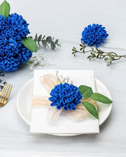Artificial Dahlia Flowers 50 Pcs with Stem 1970s Theme Wedding Floral Bulk for Centerpieces Arrangements