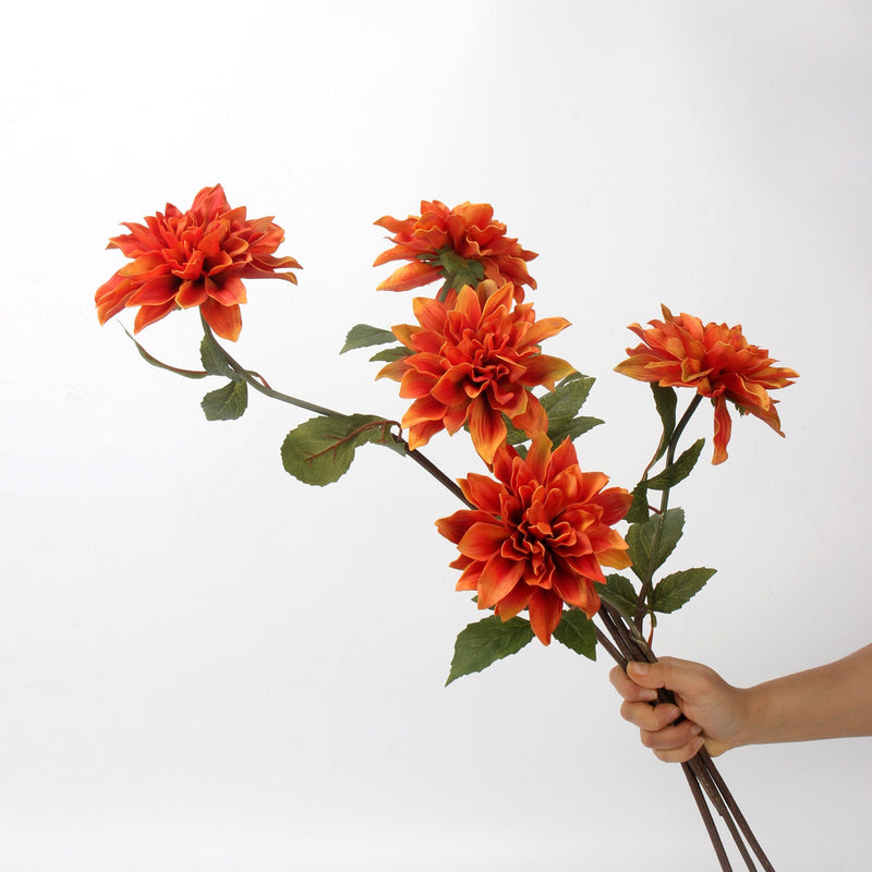 21 Inch Dahlia Artificial Flower Stem Spray, Real Touch, Bulk Quantity