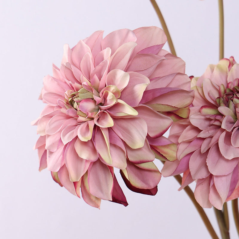 26.7 Inch Retro Dahlia Spray Branch 1 Pc Artificial Silk Flower Stem