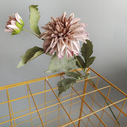 29 Inch Vintage Dahlia Stem Spray Artificial Silk Flower Bulk Quantity