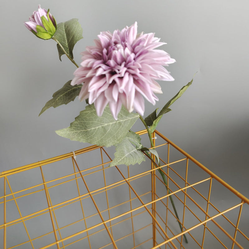 29 Inch Vintage Dahlia Stem Spray Artificial Silk Flower Bulk Quantity