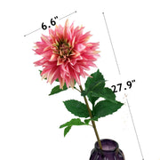 27.9 Inch Dahlia Stem 6 Pcs Real Touch Artificial Flowers Faux Silk Bulk