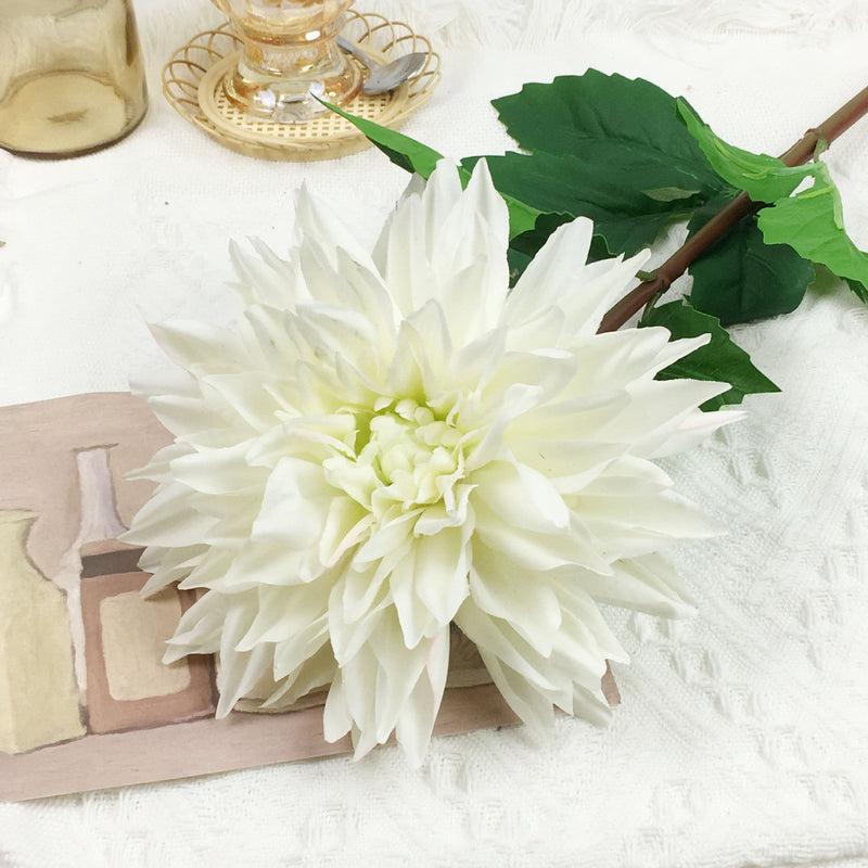 27.9 Inch Dahlia Stem 6 Pcs Real Touch Artificial Flowers Faux Silk Bulk