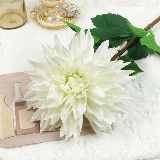 27.9 Inch Dahlia Stem 6 Pcs Real Touch Artificial Flowers Faux Silk Bulk