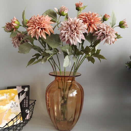 29 Inch Vintage Dahlia Stem Spray Artificial Silk Flower Bulk Quantity