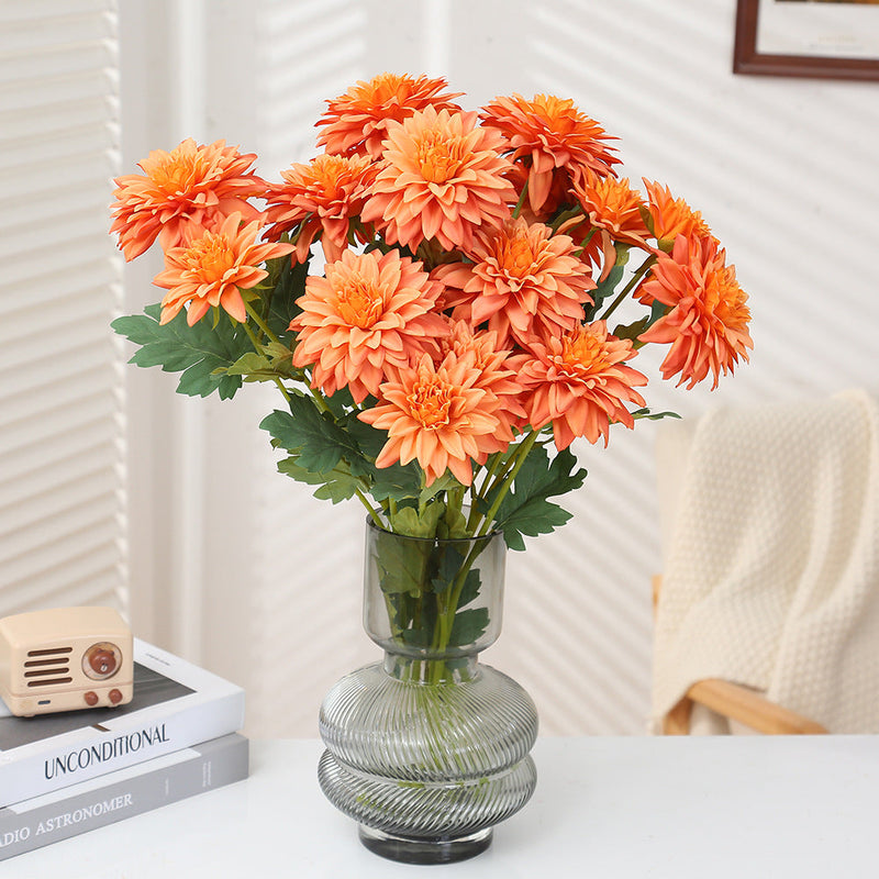 20 Inch Artificial Dahlia Stem Spray, Silk Flowers, Bulk Wholesale, 1 Stem