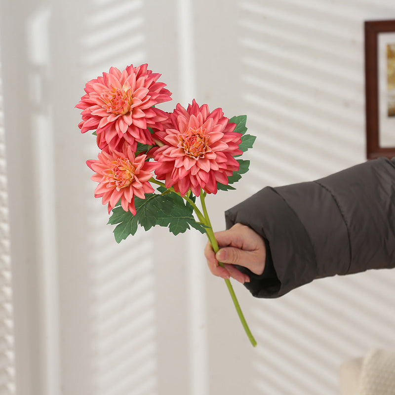 20 Inch Artificial Dahlia Stem Spray, Silk Flowers, Bulk Wholesale, 1 Stem