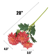20 Inch Artificial Dahlia Stem Spray, Silk Flowers, Bulk Wholesale, 1 Stem