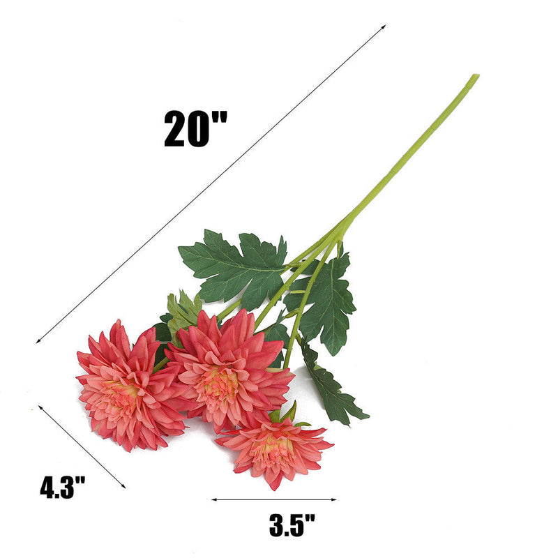 20 Inch Artificial Dahlia Stem Spray, Silk Flowers, Bulk Wholesale, 1 Stem