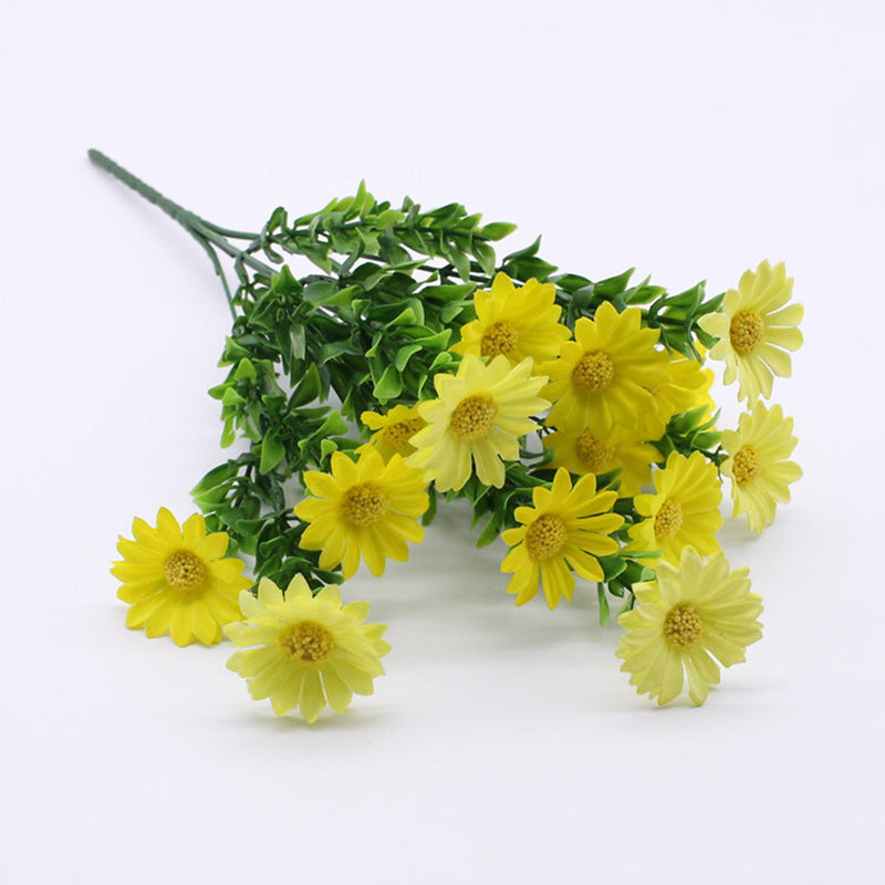Artificial Daisy Flowers 50 Pcs UV Resistant Outdoor Shrubs Bulk Silk Plants