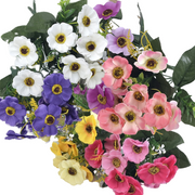 6 Bundles Artificial Daisy Bush Flowers for Outdoors Garden Porch Window Box
