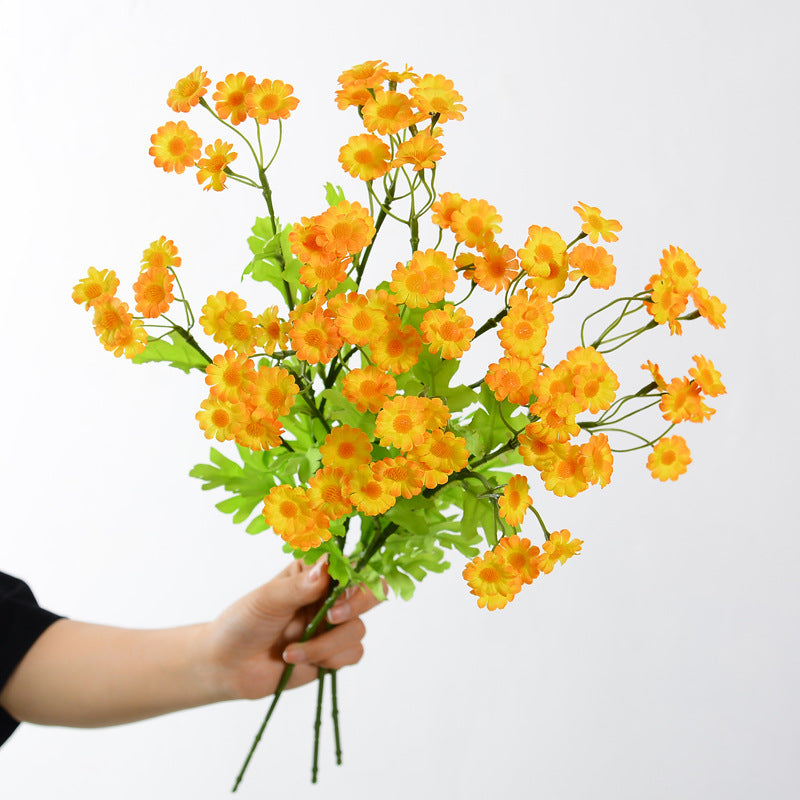 21 Inch Artificial Silk Daisy Spray Branches Chamomile Flowers, 1 Stem