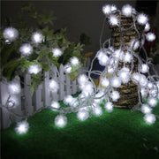 Dandelion LED String Lights 10 Ft 20 Fluffy Ball Bulbs Warm White Decorative Lamp