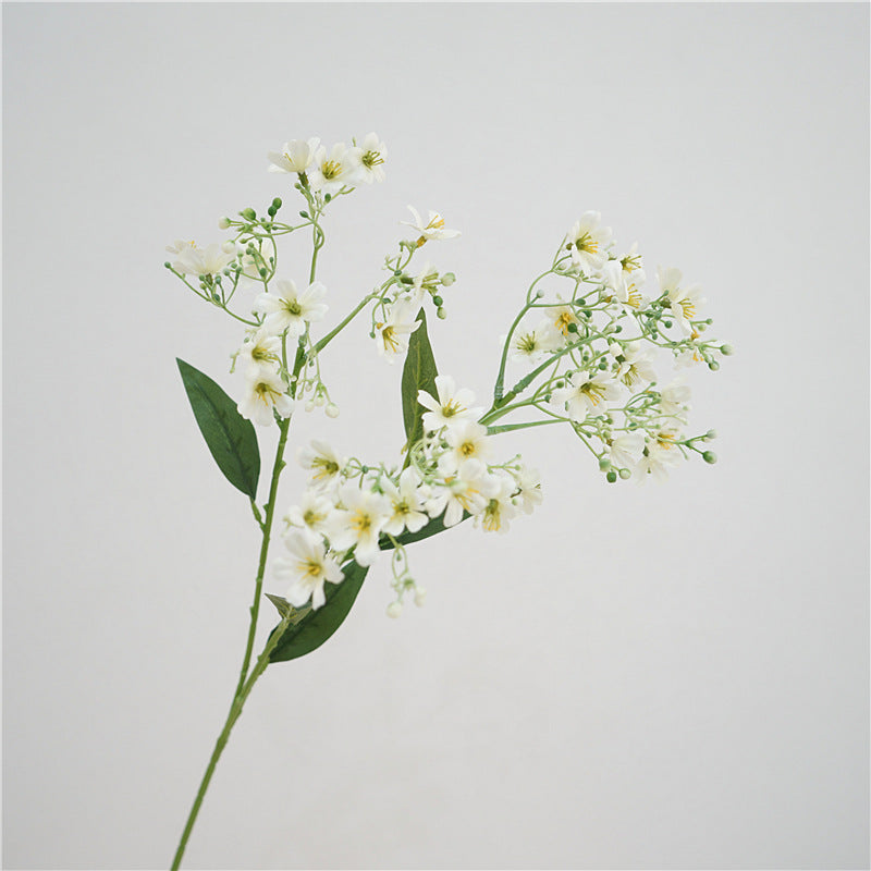 27.5 Inch Artificial Daphne Flowers Bouquet, Yellow and White, Spring Floral Arrangement, Bulk Wholesale