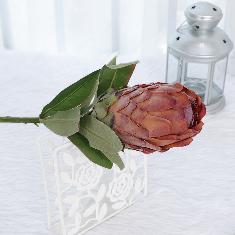 10 Pcs Artificial Protea Stems Bouquet Real Touch Silk Flowers Bulk Arrangement