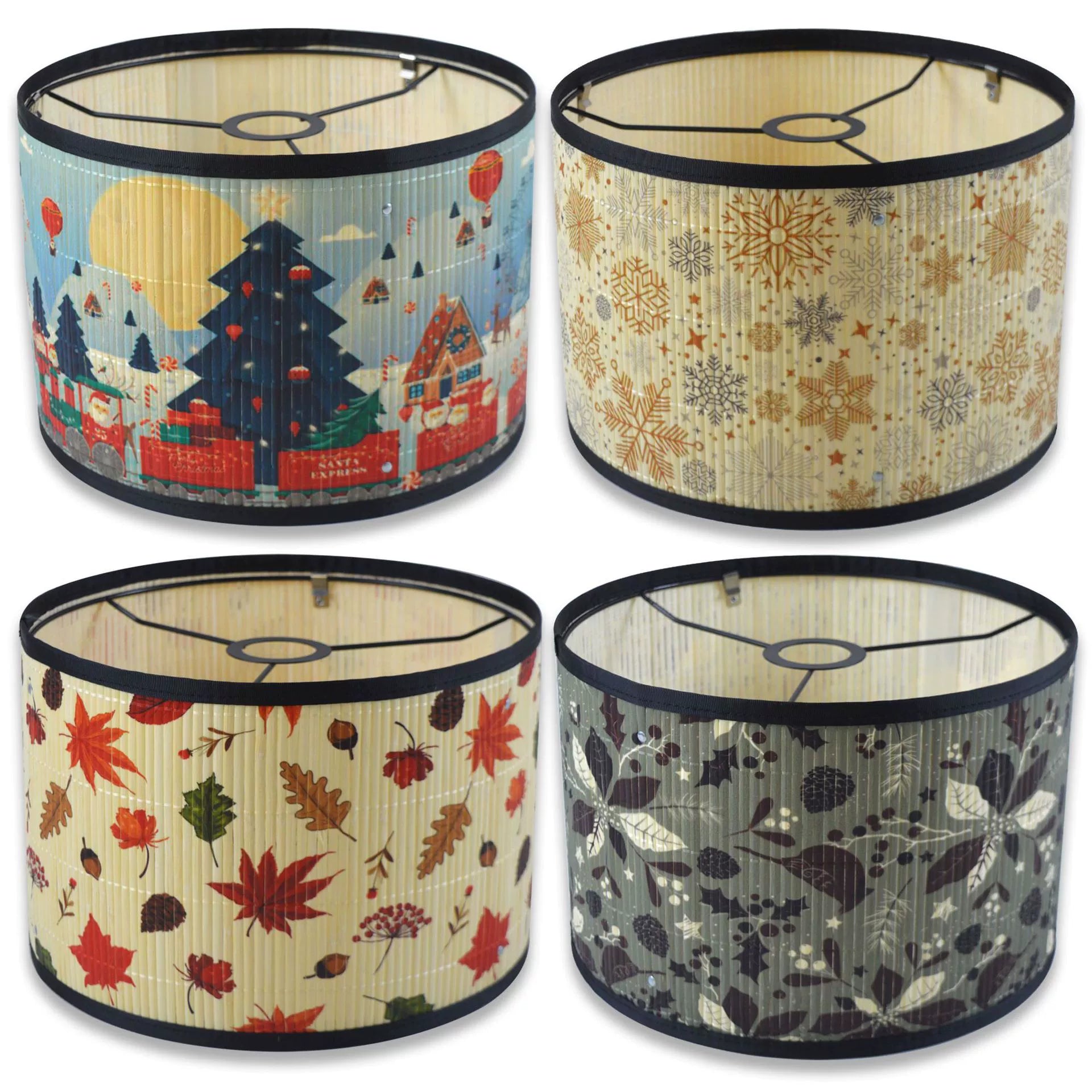 Decorative Lampshades  Pattern Bamboo Lamp Shade, 11.8×7.8 Detachable Lamp Accessory for PendantTableFloor Lamps