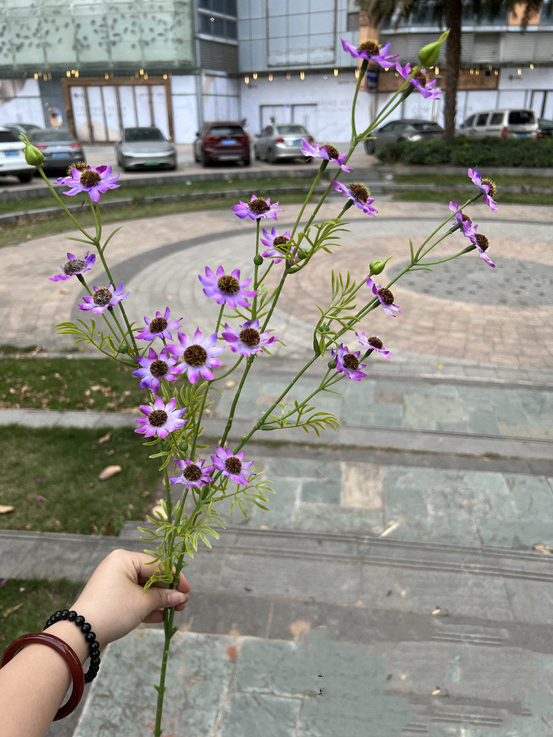 10 Pcs 34 Inch Artificial Silk September Birth Flower Aster Spray Branches Bouquet Long Stems