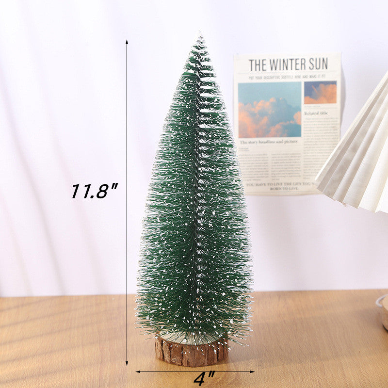 Miniature Pine Tree Christmas Decor 6 Inch Artificial Desktop Tabletop Bulk Set