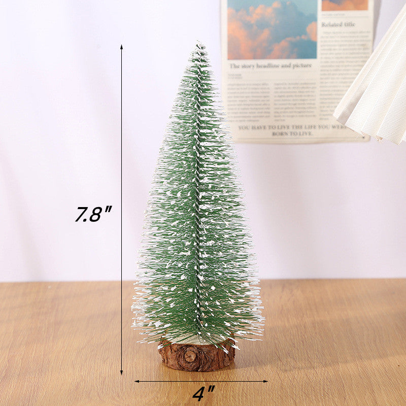 Miniature Pine Tree Christmas Decor 6 Inch Artificial Desktop Tabletop Bulk Set