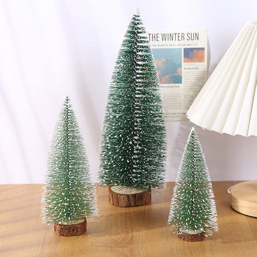 Miniature Pine Tree Christmas Decor 6 Inch Artificial Desktop Tabletop Bulk Set