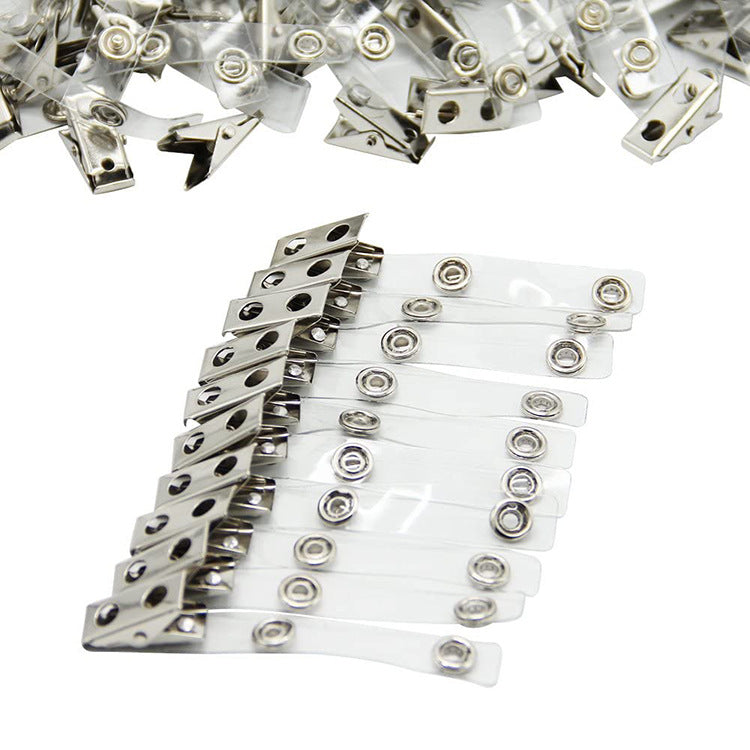 100 Pcs Metal Badge Clips with Flag Flower Design for Crafts and Christmas Decorations