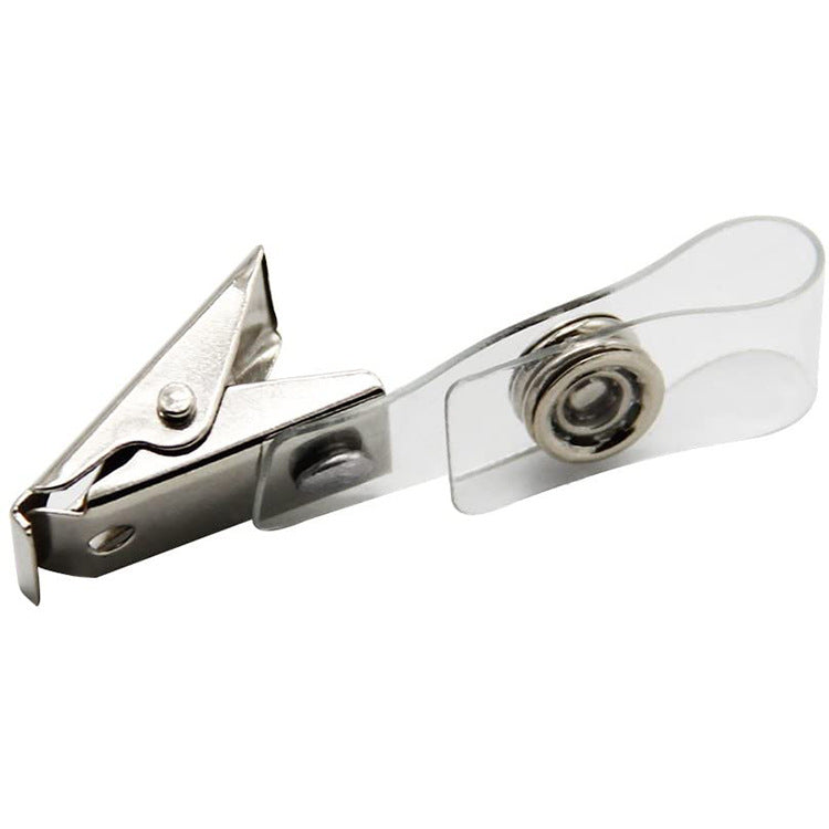 100 Pcs Metal Badge Clips with Flag Flower Design for Crafts and Christmas Decorations