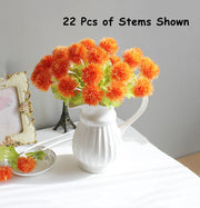 Dianthus Barbatus Artificial Ball Flowers 10 Stems Real Touch Silk 12 Inch