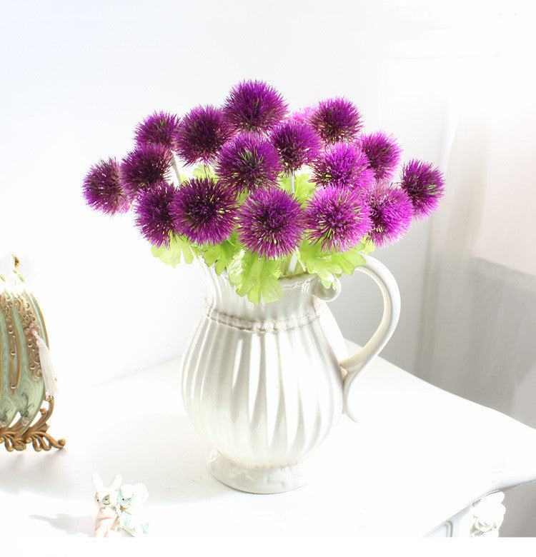 Dianthus Barbatus Artificial Ball Flowers 10 Stems Real Touch Silk 12 Inch