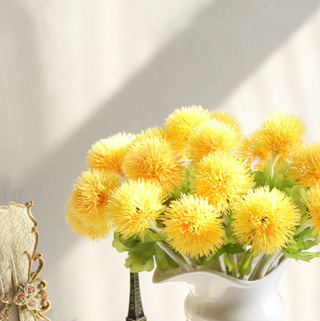 Dianthus Barbatus Artificial Ball Flowers 10 Stems Real Touch Silk 12 Inch