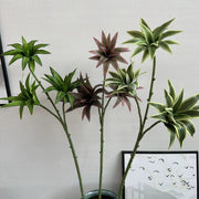 33 Inch Artificial Dracaena Stems Song of India Spray Real Touch 3 Pcs