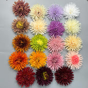 50 Pcs 7 Inch Artificial Dragon's Claw Chrysanthemum Flower Heads for Crafts