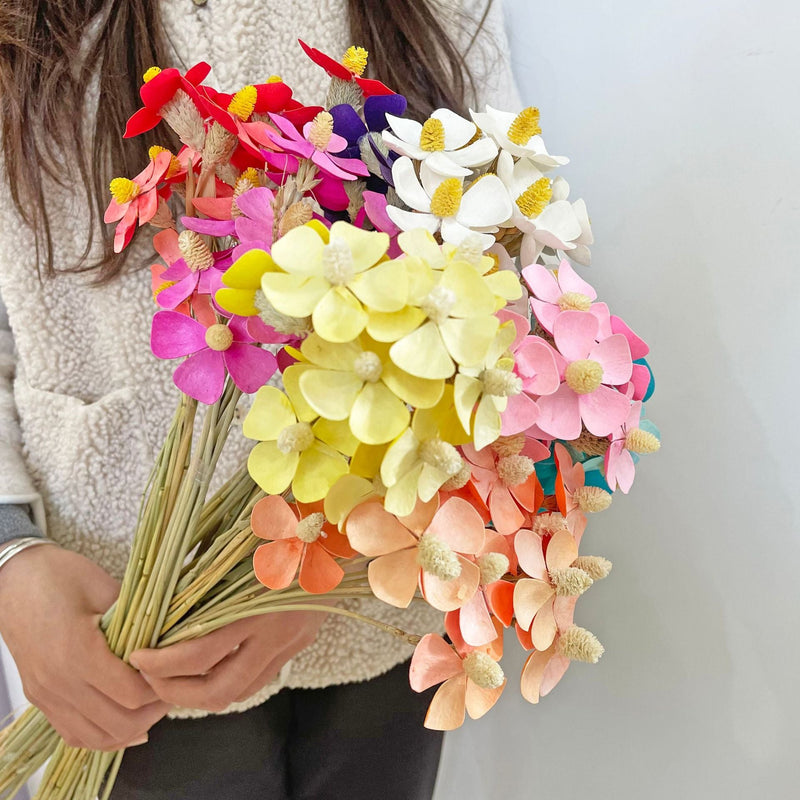 13 Inch Dried Violet Orchid Flowers Bulk Arrangement for Home Decoration
