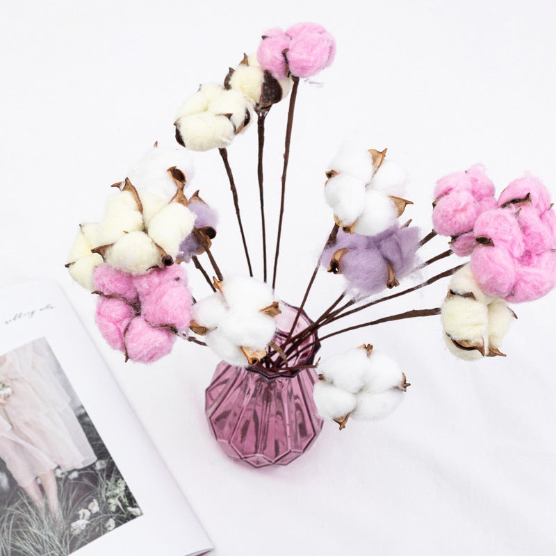 Dried Cotton Flowers 10 Stems 12 Inch Natural Decorative Bunch
