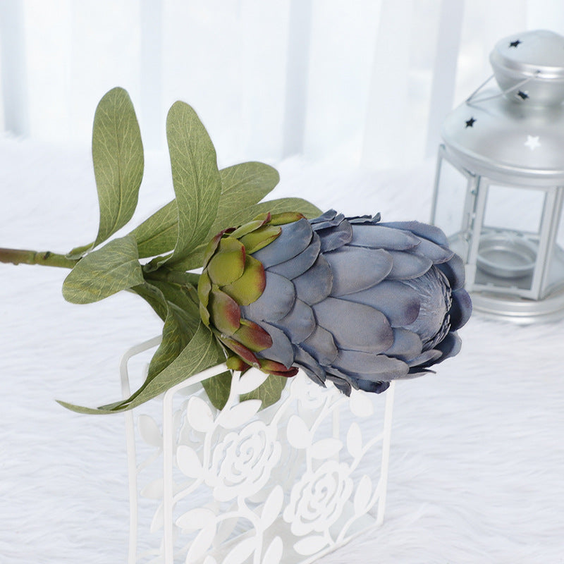 10 Pcs Artificial Protea Stems Bouquet Real Touch Silk Flowers Bulk Arrangement