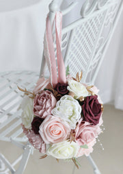 Silk Rose Flower Balls 6 Pcs 8 Inch Wedding Hanging Spheres Kissing Ball Centerpieces