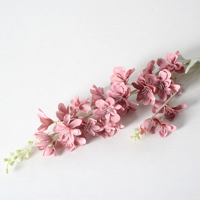 3 Pcs 33 Inch Artificial Silk Delphinium Larkspur Flower Stems